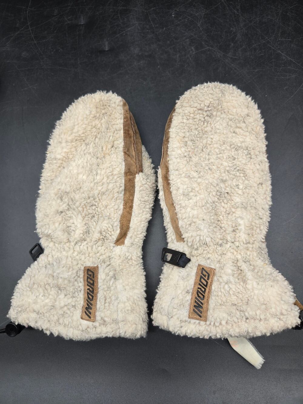 Gordini Womens Small Sherpa Mittens Suede Leather Winter Ski Snow Gloves